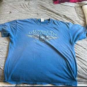 A vintage Harley Davison motorcycle tradition shirt.